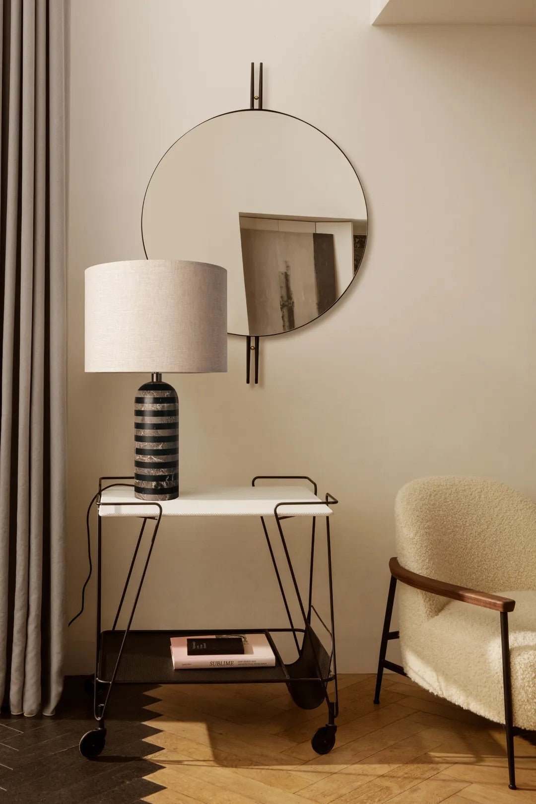 Tuxedo Marble Table Lamp
