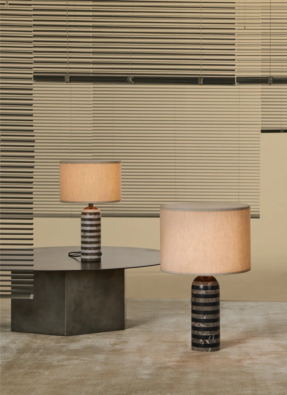 Tuxedo Marble Table Lamp