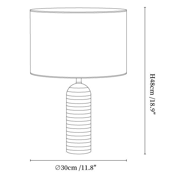 Tuxedo Marble Table Lamp