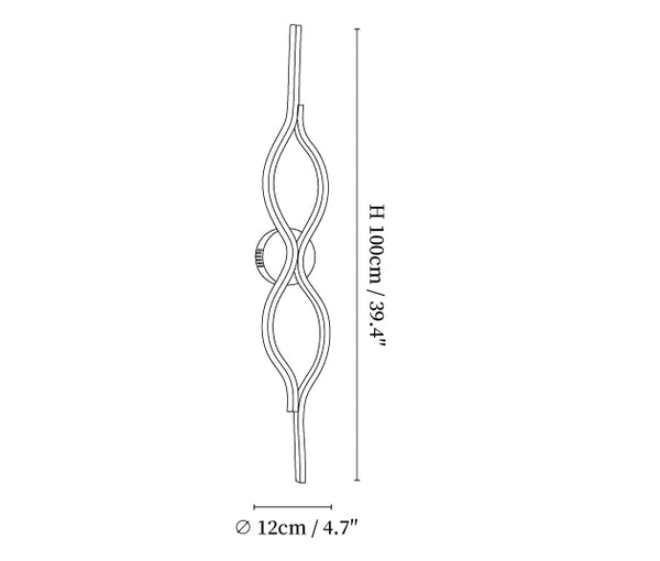Twist Brass Wall Light