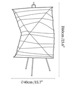 Twisted Paper Shade Table Lamp