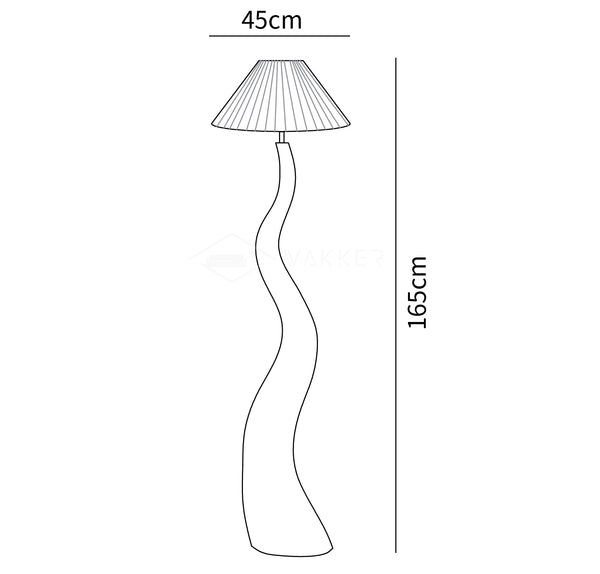 Twisted Pleated Floor Lamp