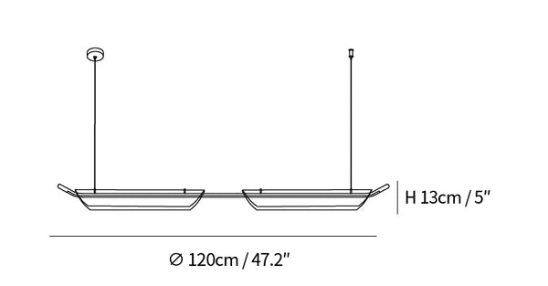 Two Boats Acrylic Pendant Light