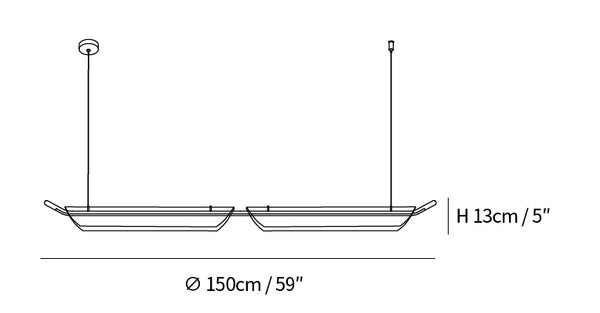 Two Boats Acrylic Pendant Light