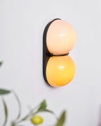 Two Globe Glass Wall Sconce