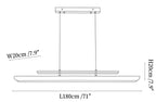 Two Tier Wood Linear Pendant Light