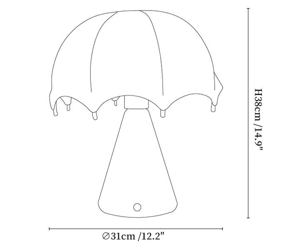 Umbrella Silk Table Lamp