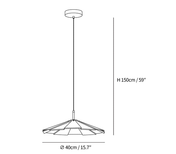 Umbrella Wooden Pendant Light