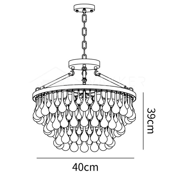 Unique Tiered Crystal Chandelier