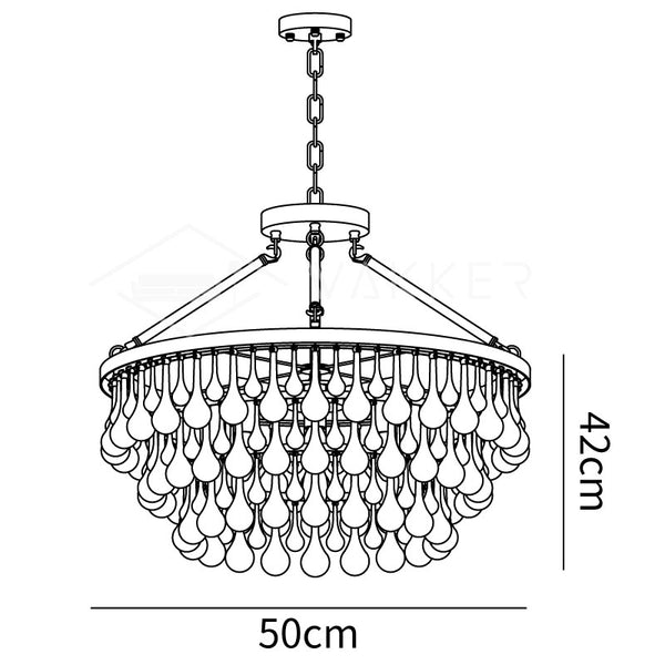 Unique Tiered Crystal Chandelier