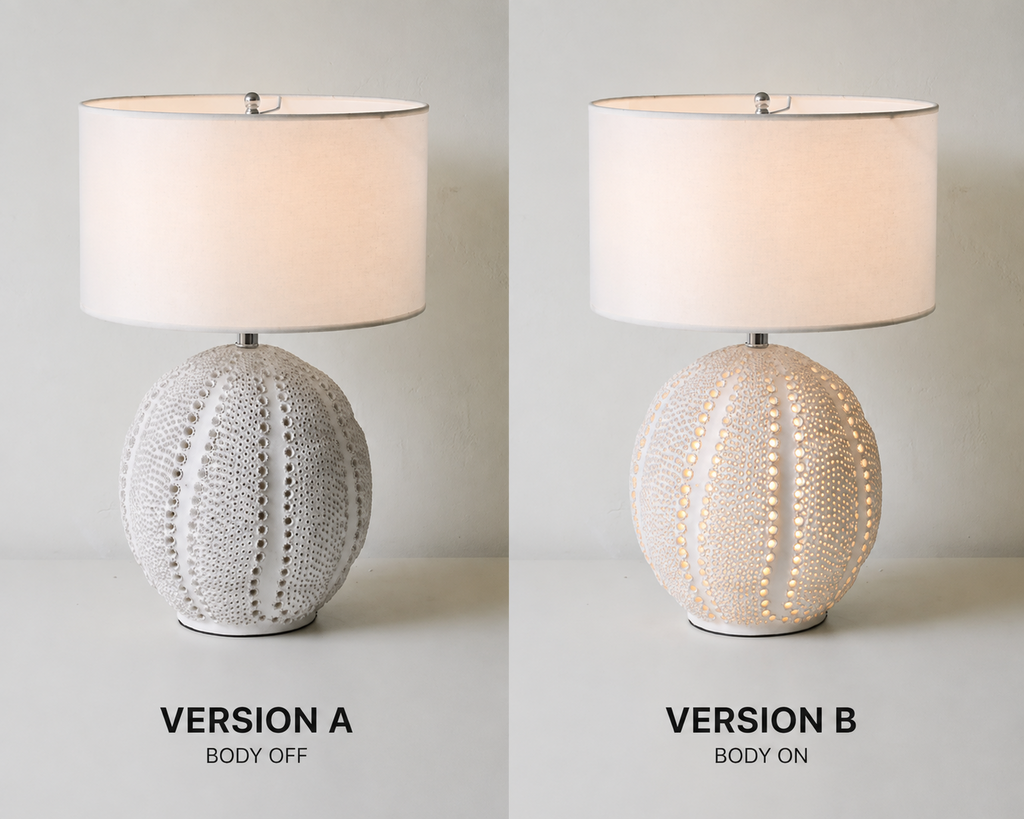 Urchin Textured Ceramic Table Lamp