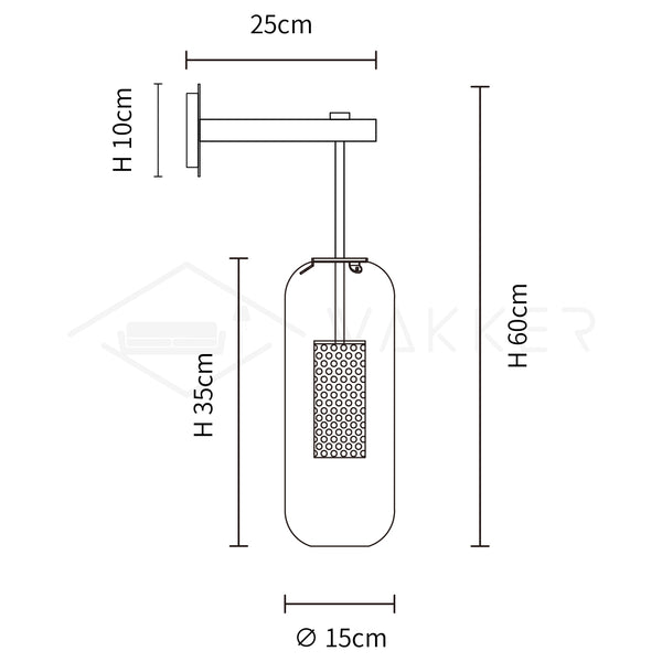 Vadim Glass Wall Lamp