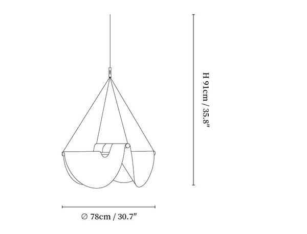 Vaelora Ribbon Pendant Lamp