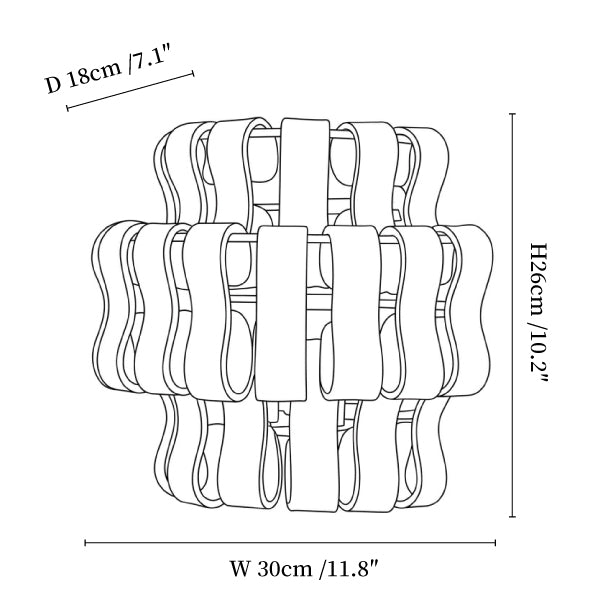 Valena Ripple Glass Wall Sconce