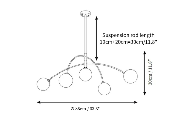 Valentina Arc Chandelier