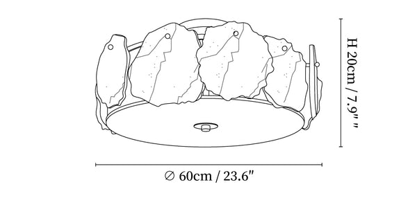 Valeria Alabaster Ceiling Lamp