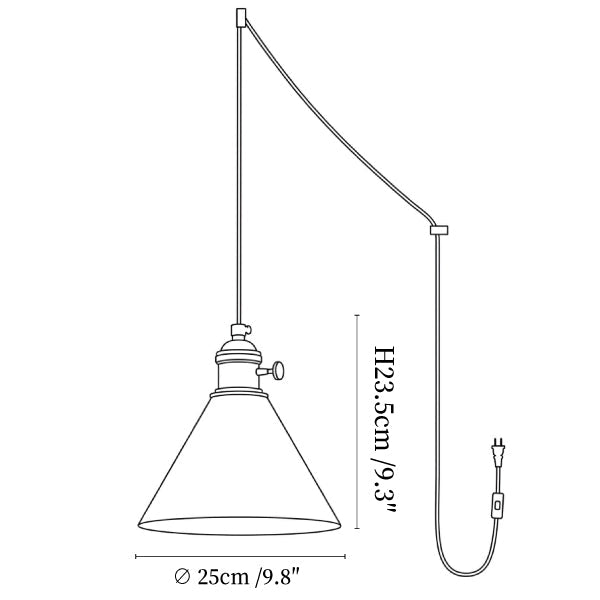 Valmere Cone Swag Pendant Lamp