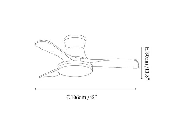 Velano Curve Ceiling Fan Light