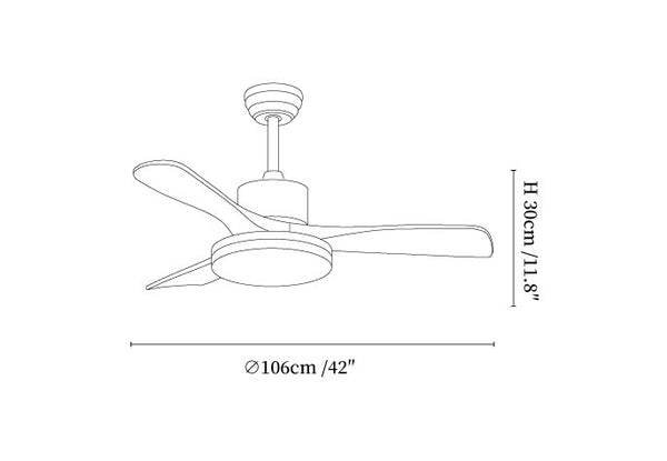 Velano Curve Ceiling Fan Light