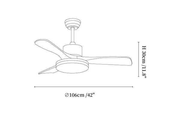 Velano Curve Ceiling Fan Light