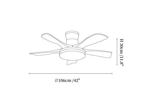 Velano Curve Ceiling Fan Light