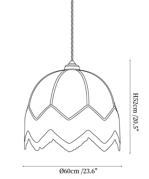 Velario Fringe Dome Pendant Light