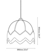 Velario Fringe Dome Pendant Light