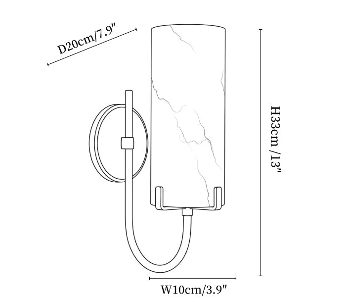 Vellora Alabaster Loop Wall Sconce