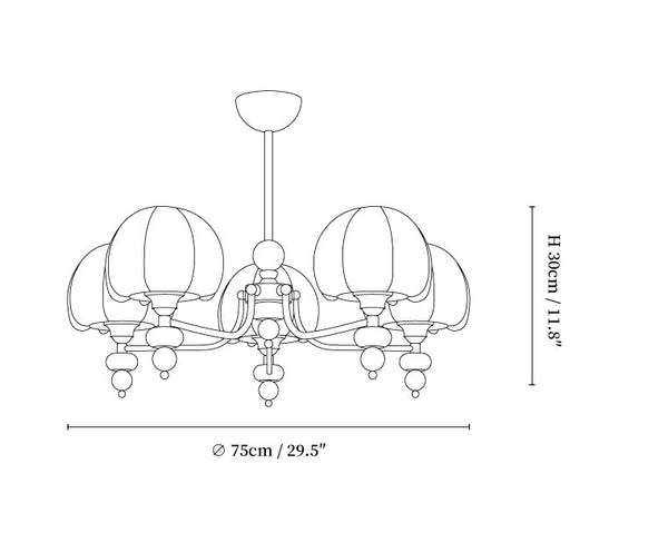 Velvet Petal Chandelier