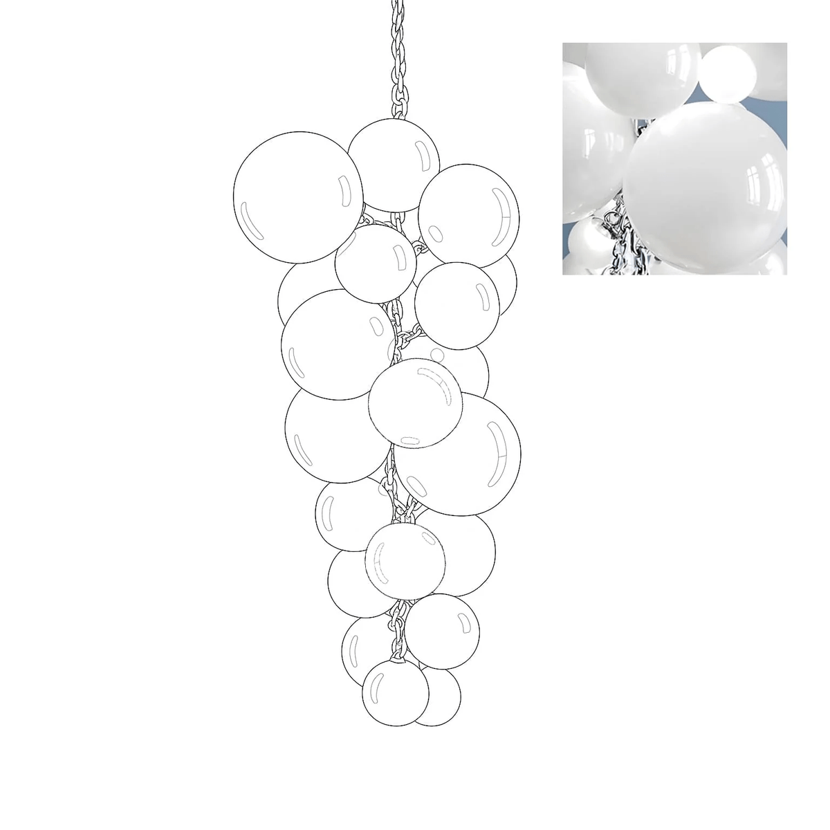 Velymo Grapetta Chandelier