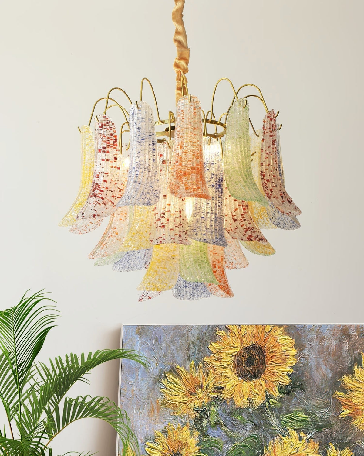 Venini Colorful Murano Glass Chandelier