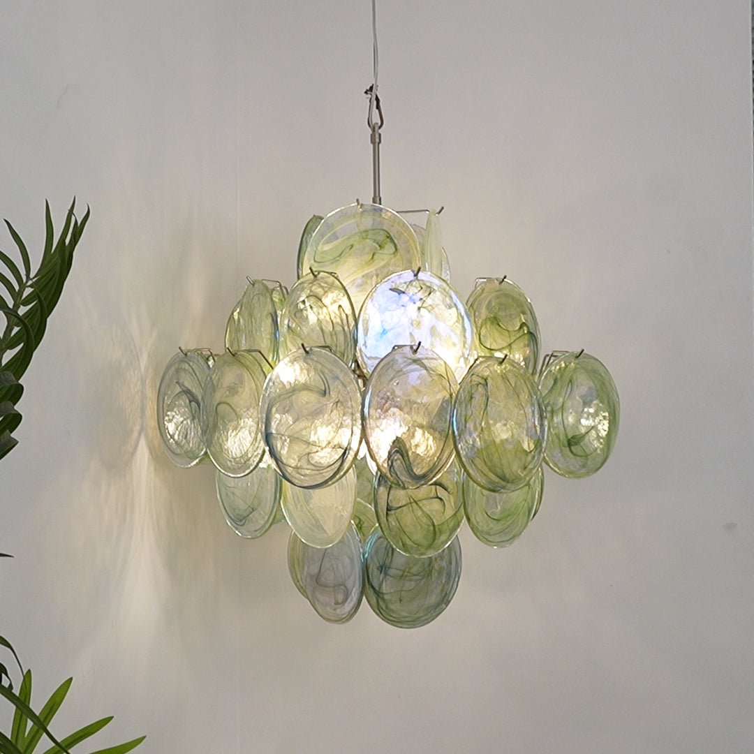 Verdant Bloom Murano Glass Chandelier