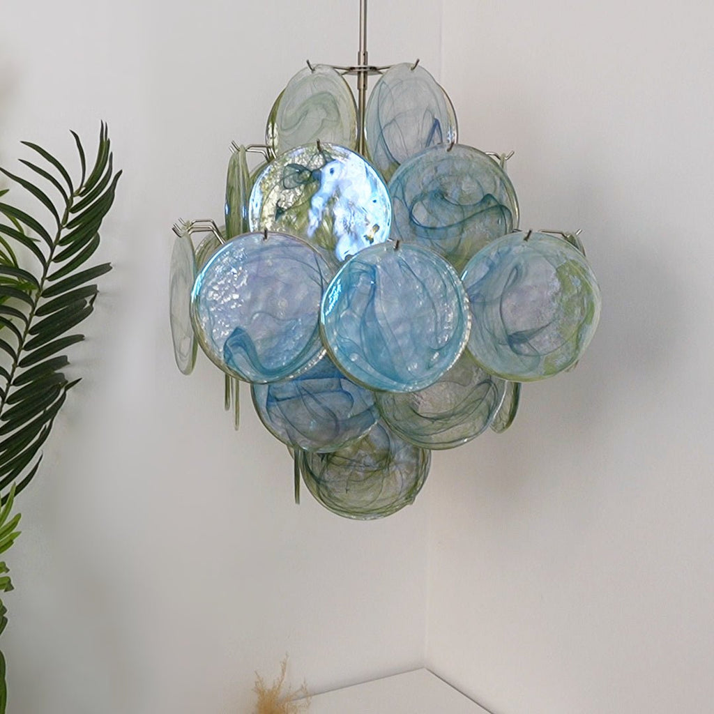 Verdant Bloom Murano Glass Chandelier