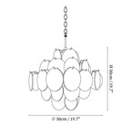 Verdant Bloom Glass Chandelier