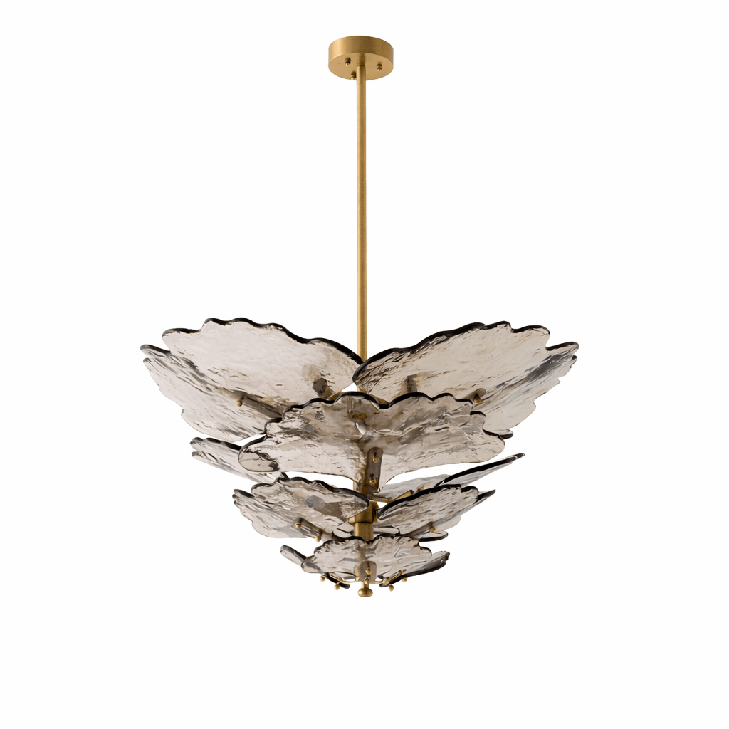 Verdant Petal Glass Chandelier