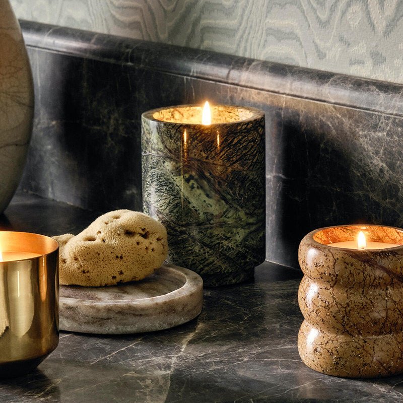 Verdant Stone Candle Holder