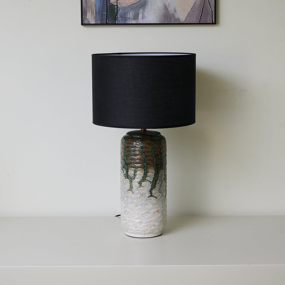 Verde Drip Ceramic Table Lamp