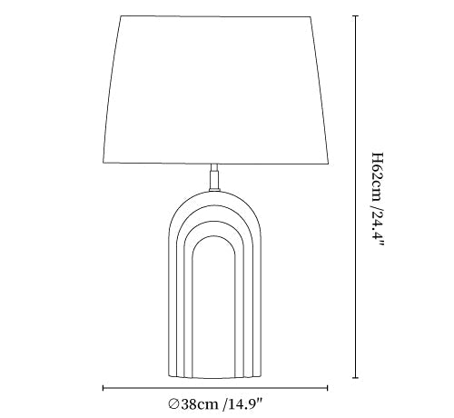 Verdura Travertine Table Lamp