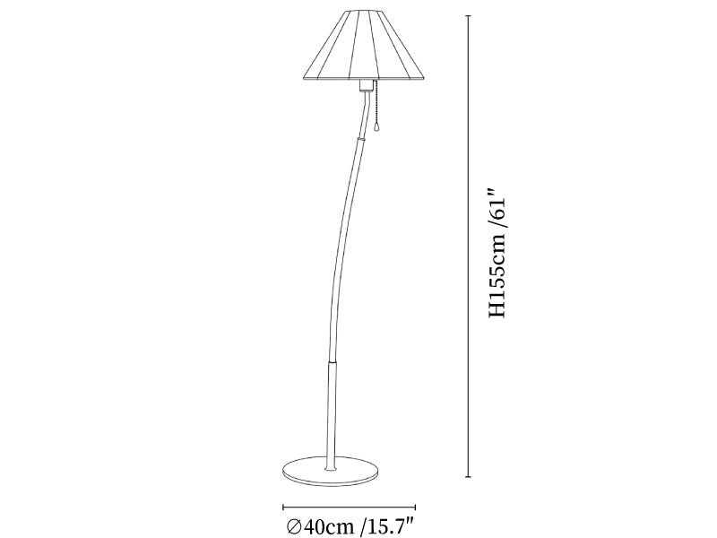Verona Curved Striped Floor Lamp