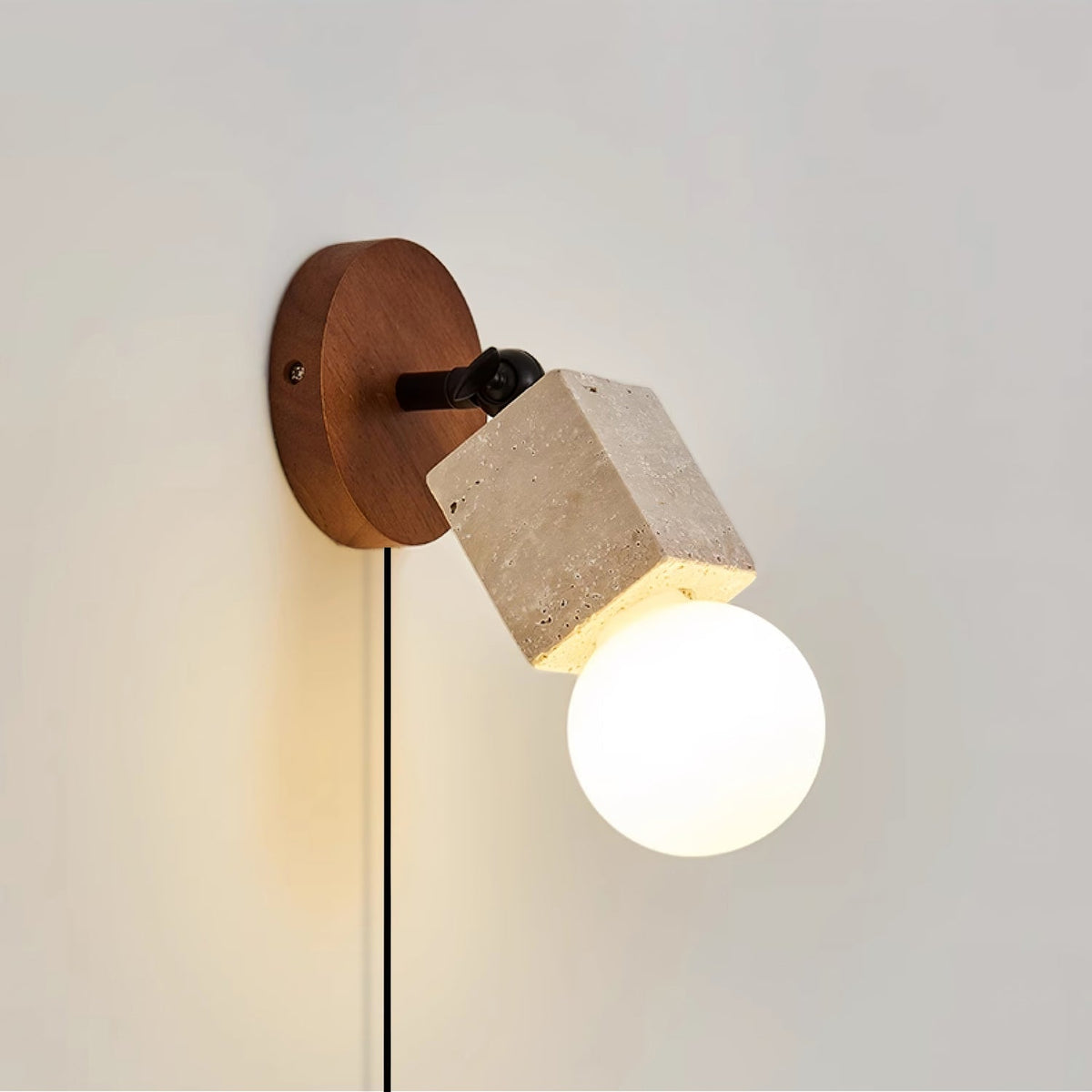 Versa Stone Adjustable Plug - in Wall Light