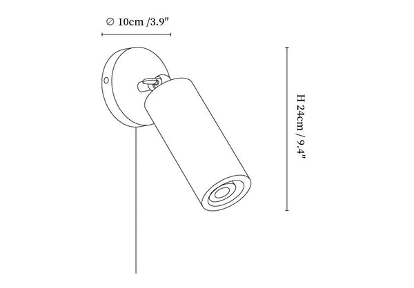 Versa Stone Adjustable Plug-in Wall Light