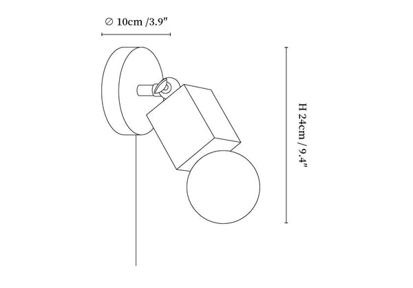 Versa Stone Adjustable Plug-in Wall Light