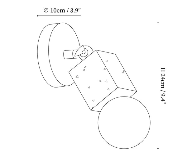 Versa Stone Adjustable Wall Light