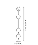 Vertical Alabaster Orb Wall Sconce