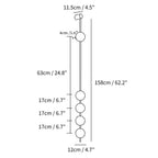 Vertical Balls Wall Lamp