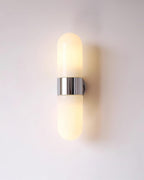 Vertical Capsule Glass Wall Sconce