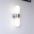 Vertical Capsule Glass Wall Sconce
