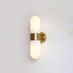 Vertical Capsule Glass Wall Sconce