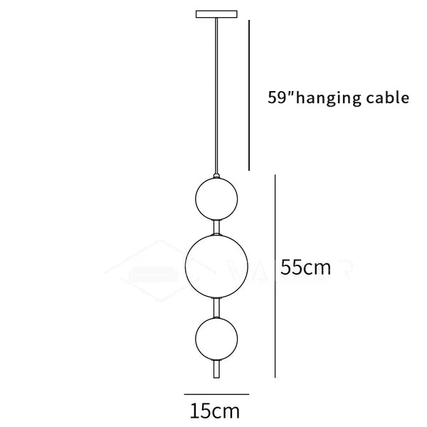 Vertical Globe Pendant Lamp