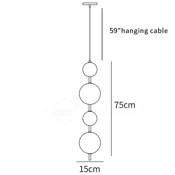 Vertical Globe Pendant Lamp